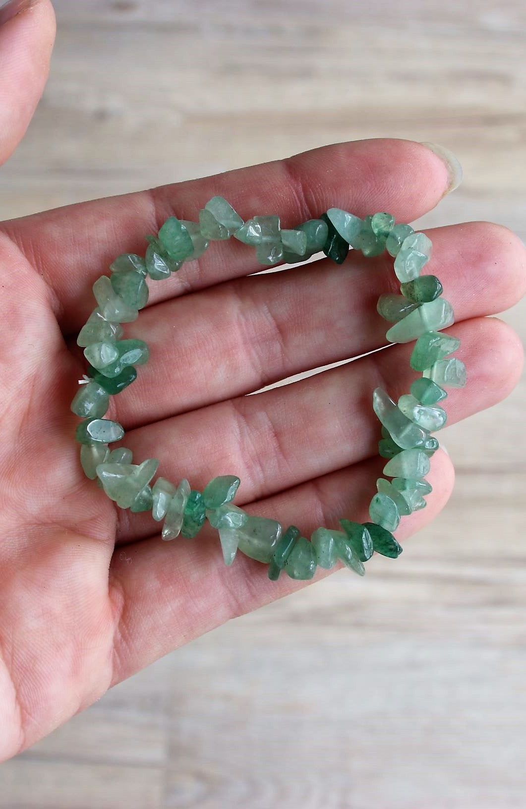 Green Aventurine Chip Bracelet